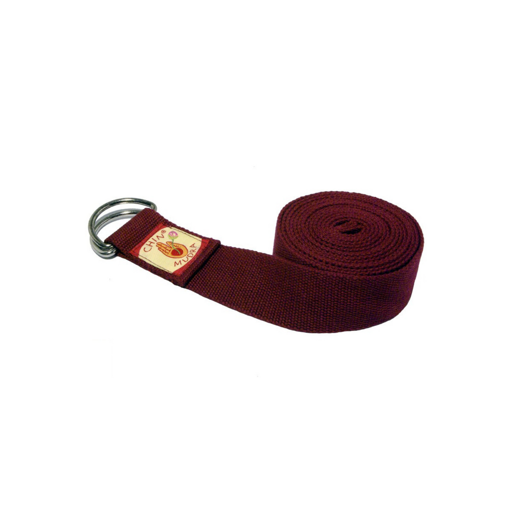 Sangle de yoga JADE prune - YOGA SPIRIT