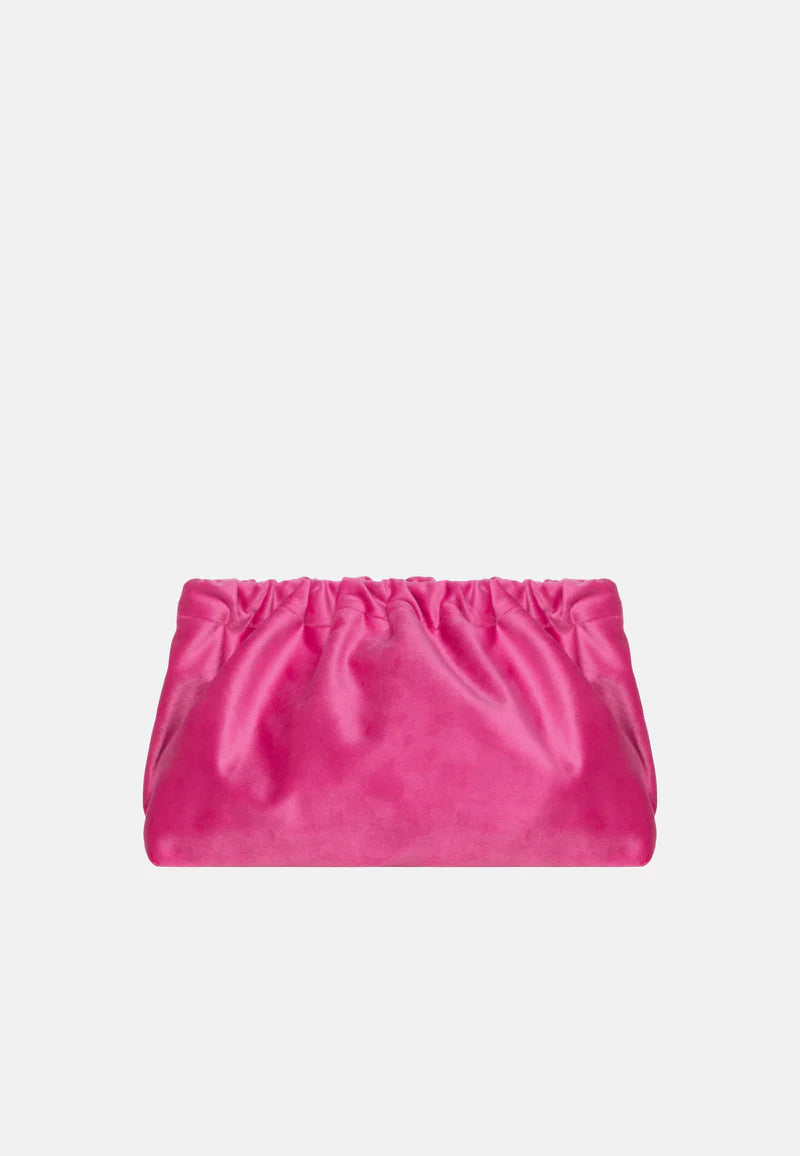Pochette en velours "Always Love fuchsia" - YOGA SPIRIT