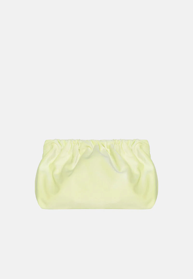 Pochette en velours jaune "Life’s Good"
