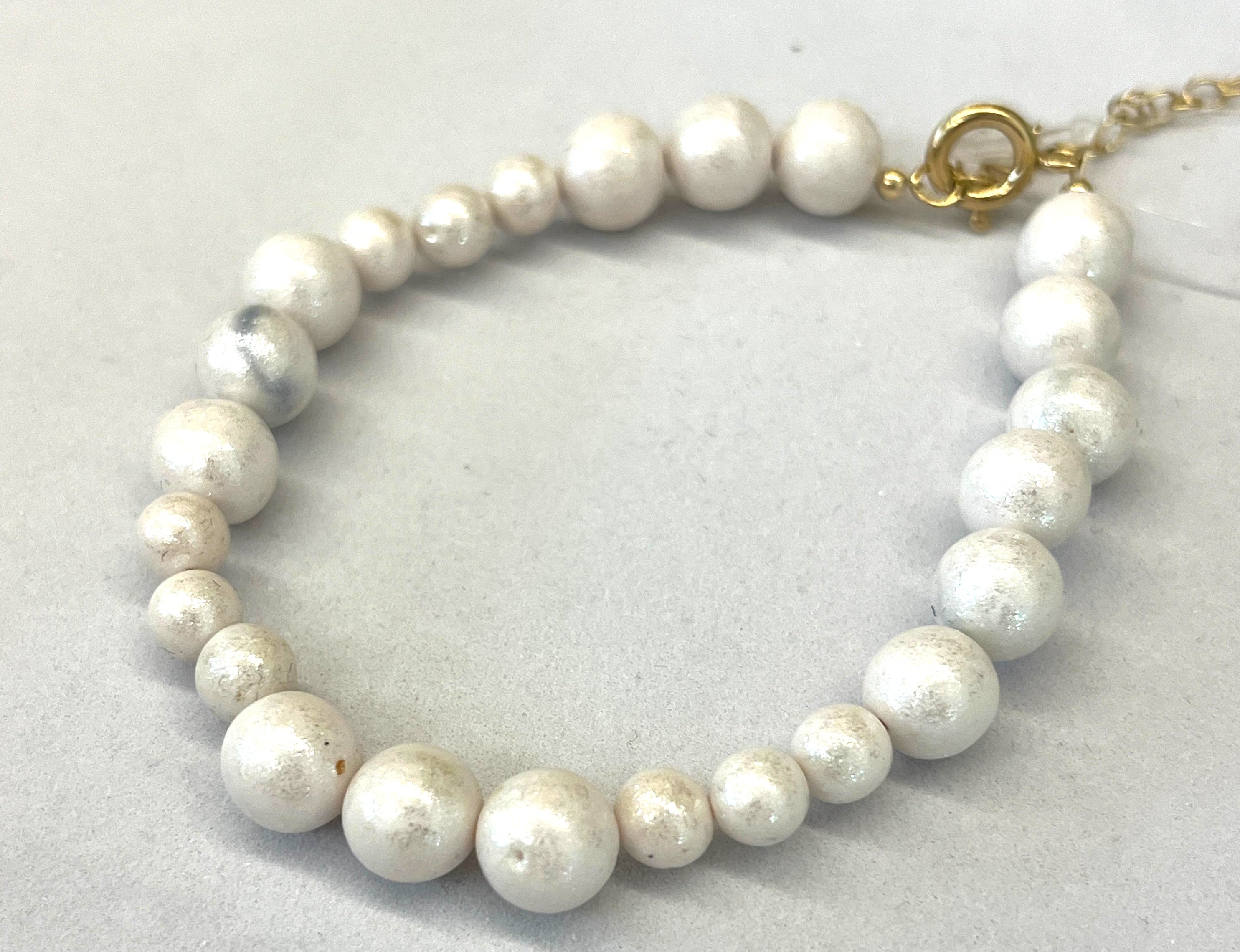 #129 BRACELET BOULE BLANCHE - YOGA SPIRIT