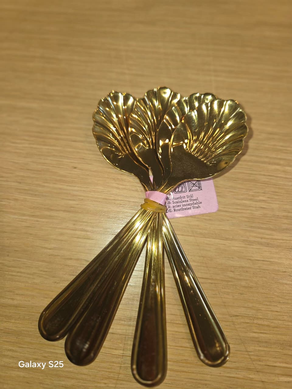 Petites cuillères dorées – lot de 4