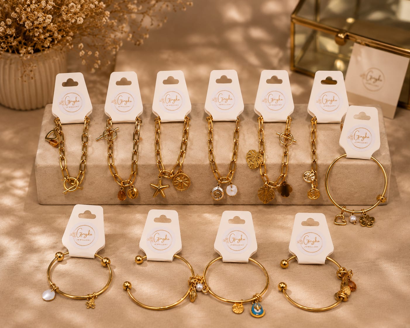 Charms bracelet luxe gold