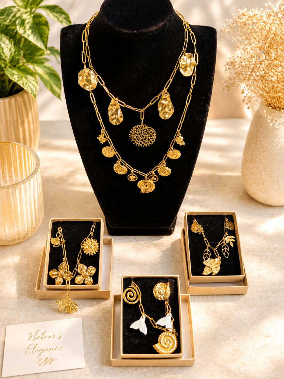 Charms necklace gold