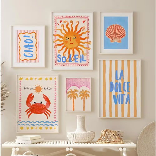 Affiches colorés imprimées - YOGA SPIRIT