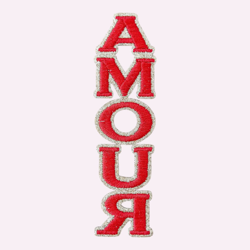 Sticker chenille pour pochette – Amour vertical