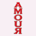Sticker chenille pour pochette – Amour vertical