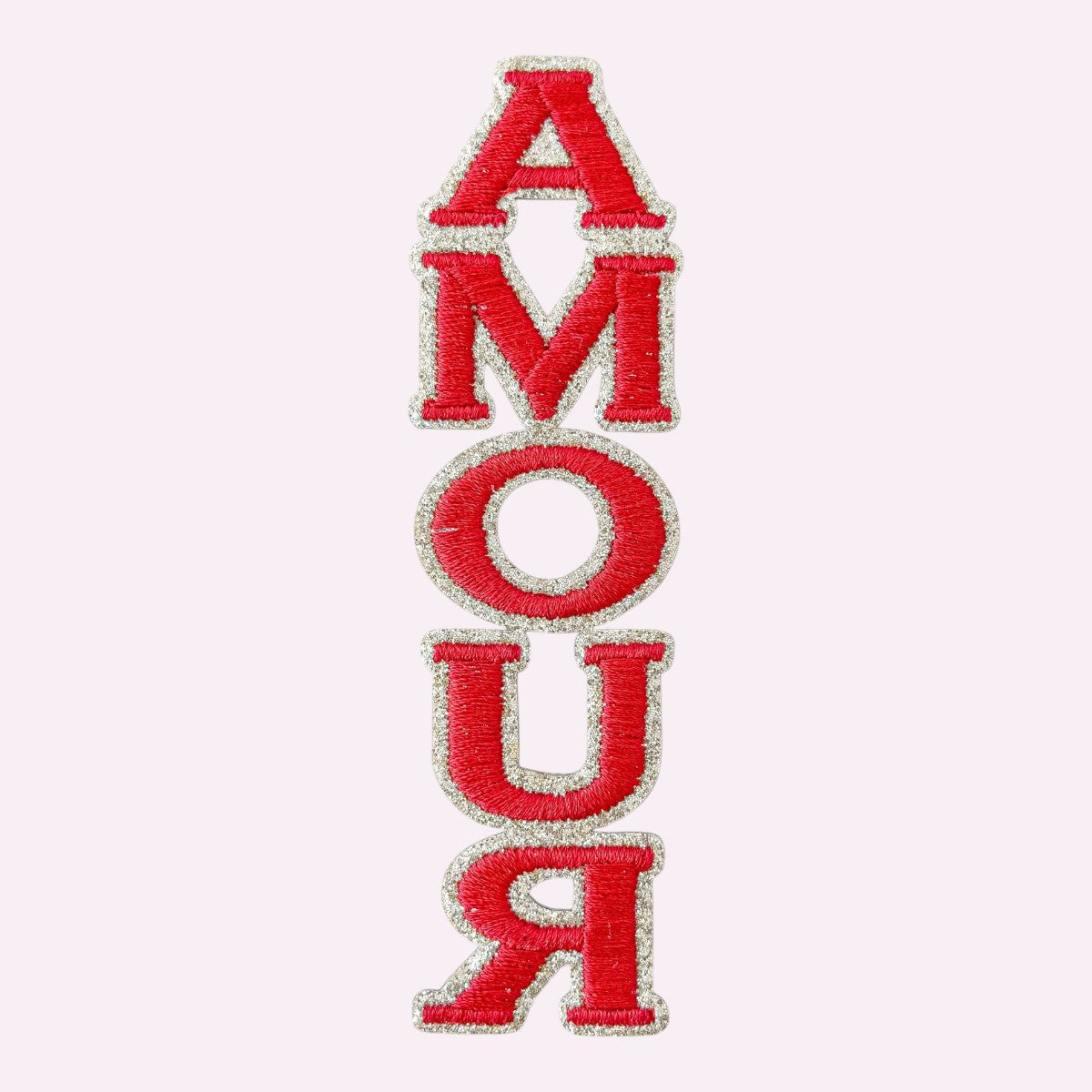 Sticker chenille pour pochette – Amour vertical