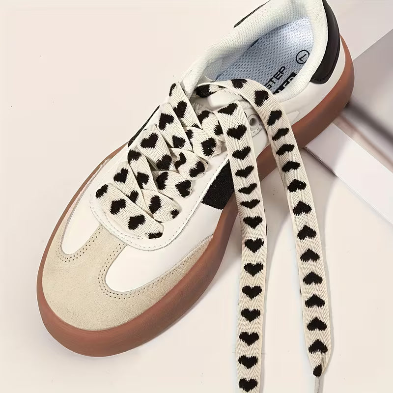 Heart-Shaped Laces – Black & White