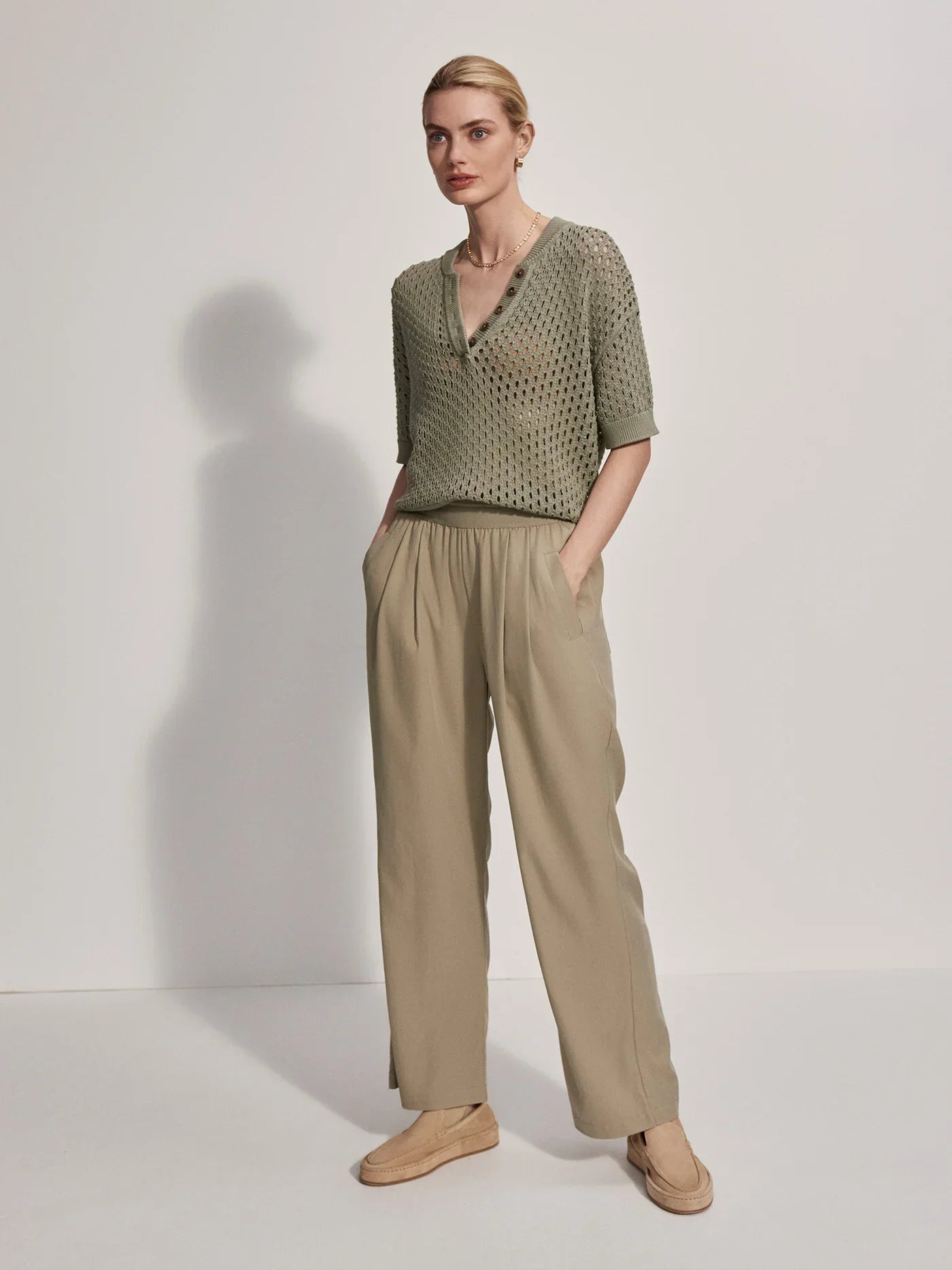 Pull EATON knit – coton ajouré et coupe décontractée - YOGA SPIRIT
