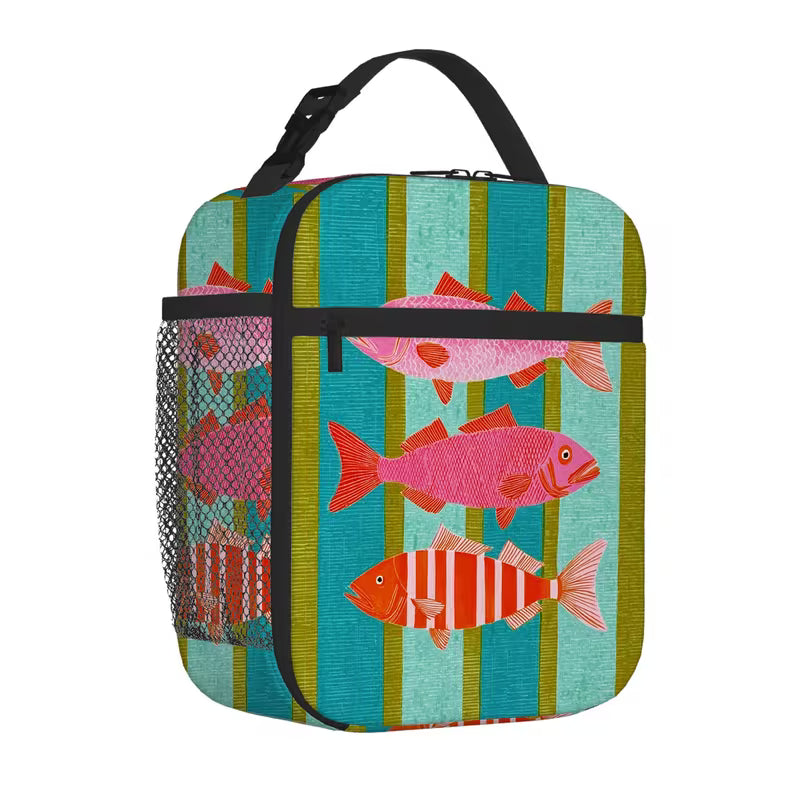 Sac isotherme imprimé poissons – esprit vacances et couleurs vibrantes - YOGA SPIRIT