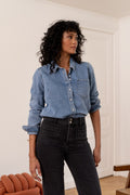 Chemise en jean femme CELIA – denim premium et coupe moderne - YOGA SPIRIT