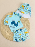 Baby Swimsuit Light Blue _ 3 Pieces
