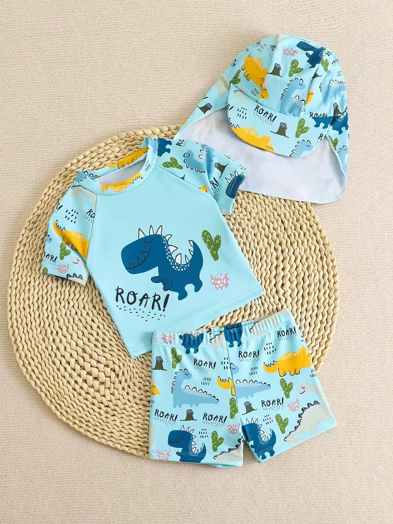 Baby Swimsuit Light Blue _ 3 Pieces
