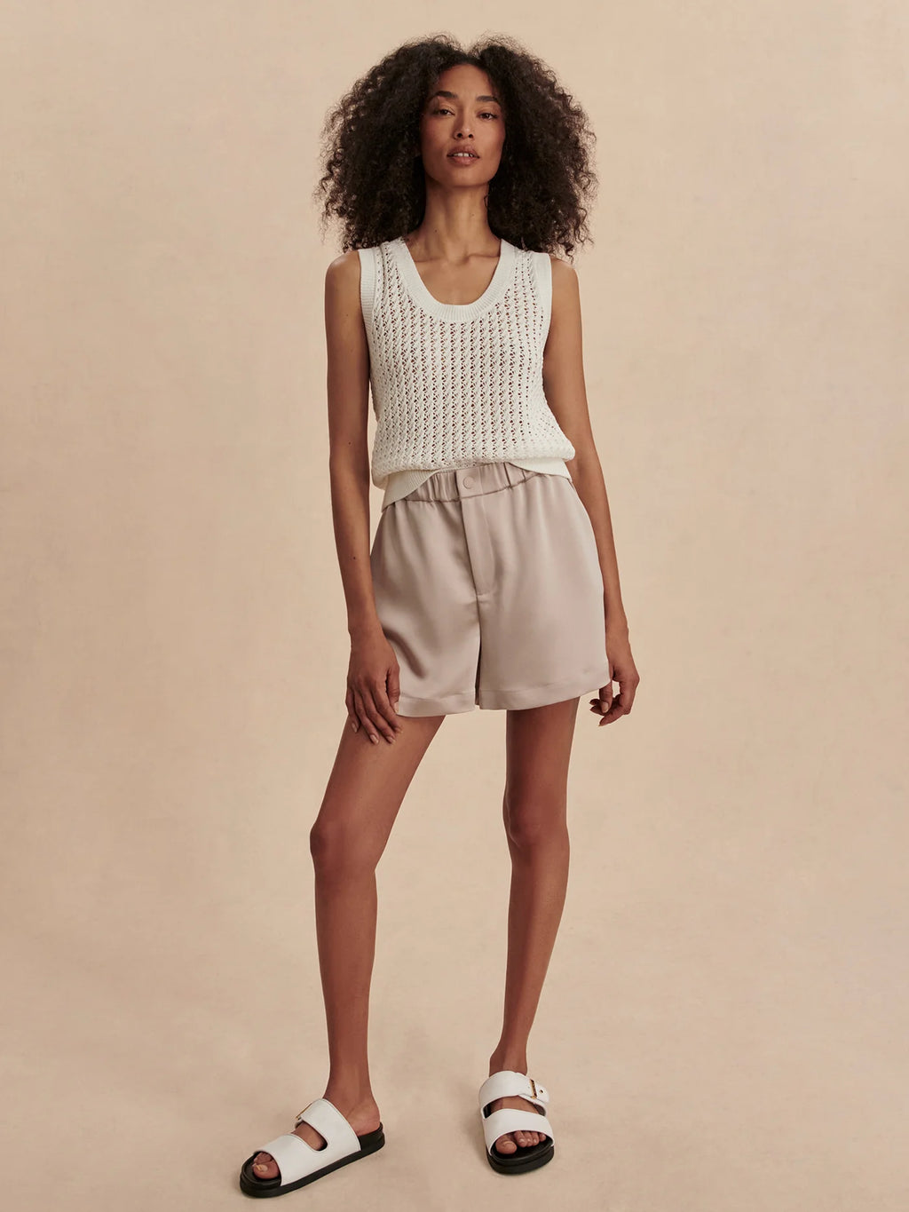 Short SARKA taille haute – Silver Cloud - YOGA SPIRIT