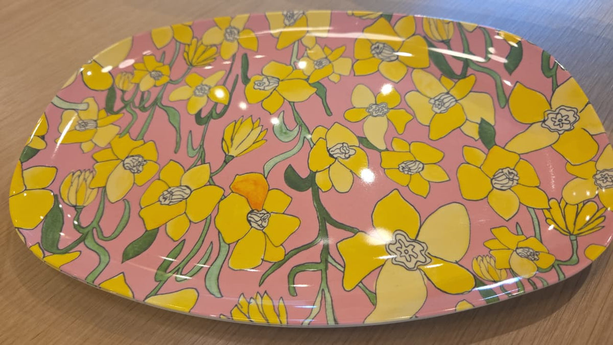 Assiette rectangulaire "Daffodils" - YOGA SPIRIT