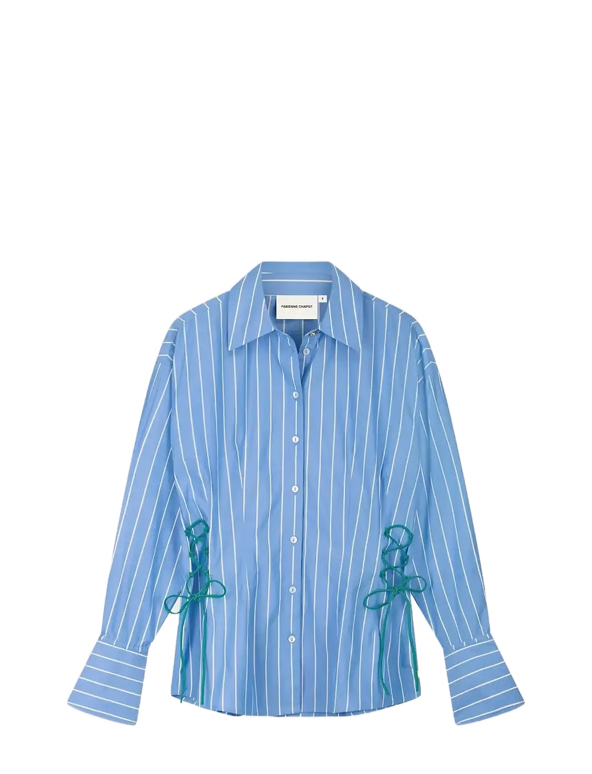 Blouse INDRA, bleu marina et blanc cosy