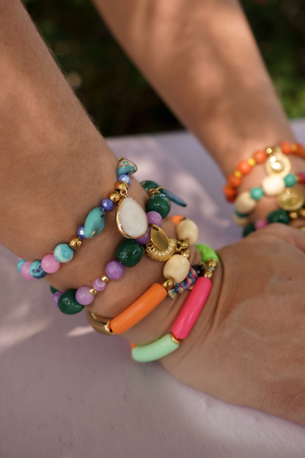 Bracelet statement GINGKO – bijou artisanal mauricien