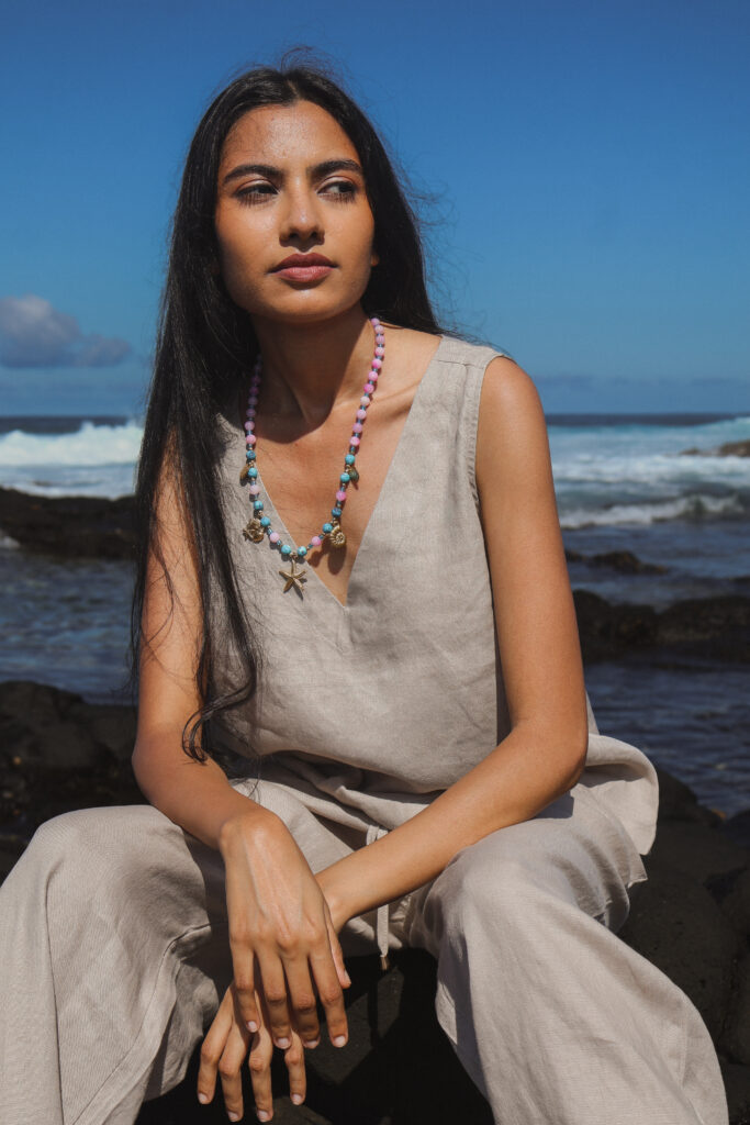 Collier statement GINGKO – version bleue