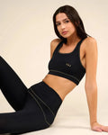 Brassière de yoga SWAN noir et dorée - YOGA SPIRIT