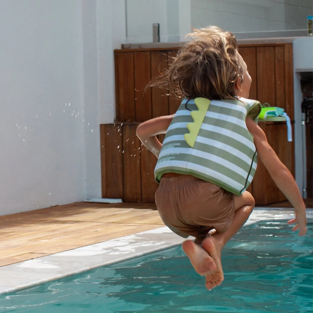 Gilet de natation pour enfants 3-6 ans en néoprène -Wild Khaki - YOGA SPIRIT