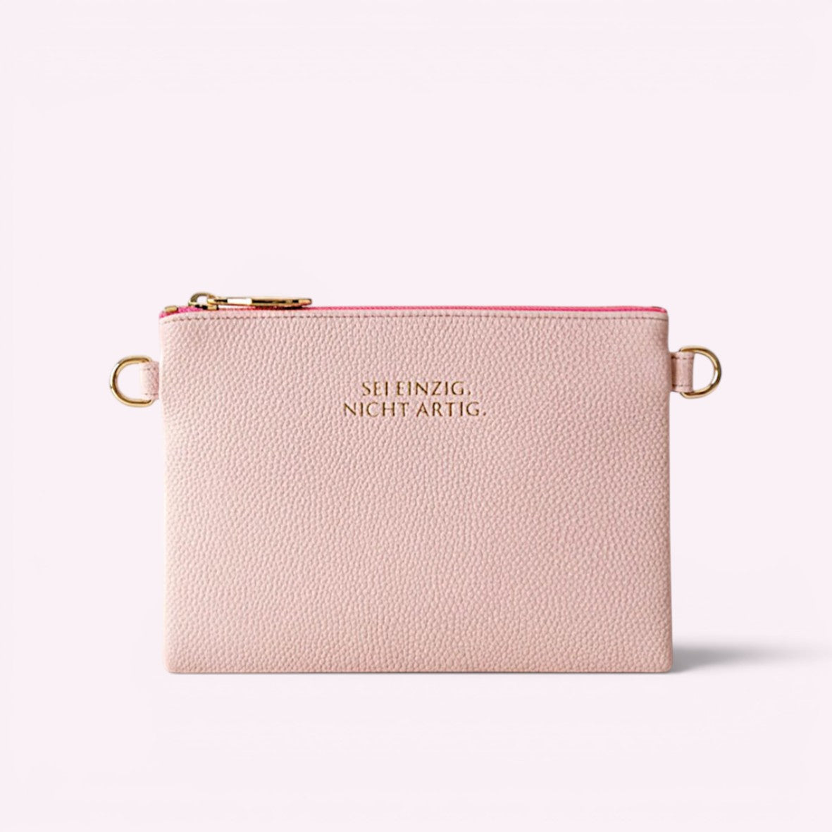 Pochette LIA avec lanière MARNY – Blush