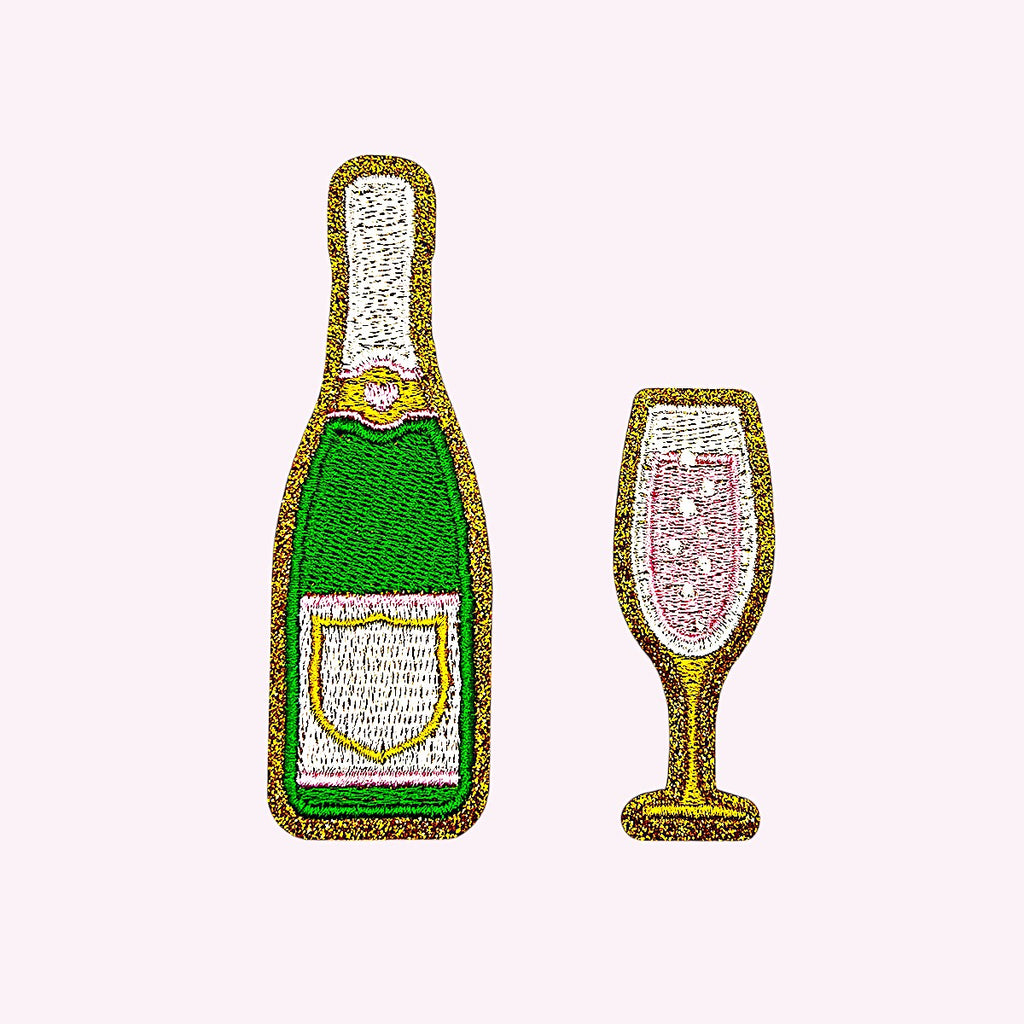 Sticker chenille pour pochette – Champagne