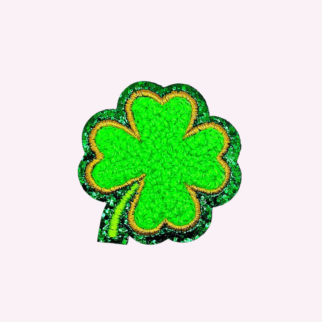 Sticker chenille pour pochette – Trèfle