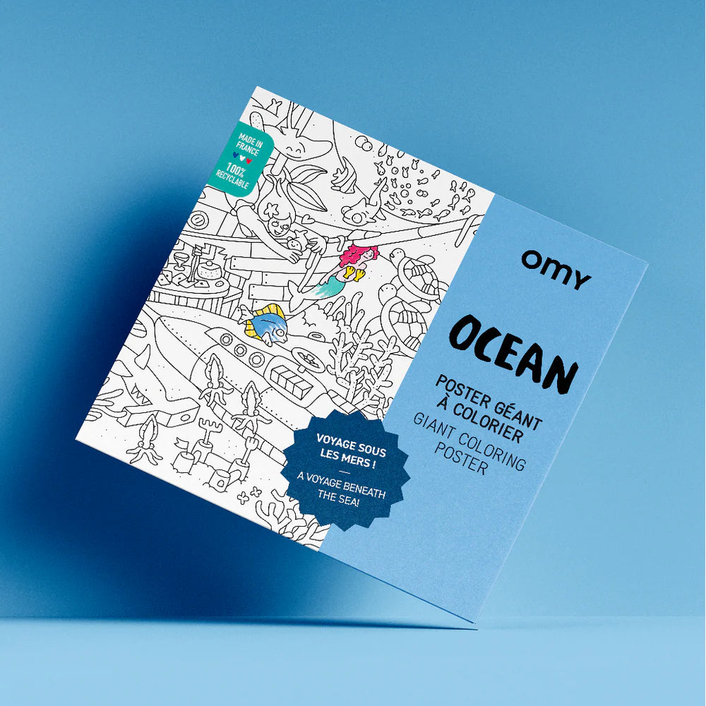 Poster géant à colorier OCEAN - YOGA SPIRIT