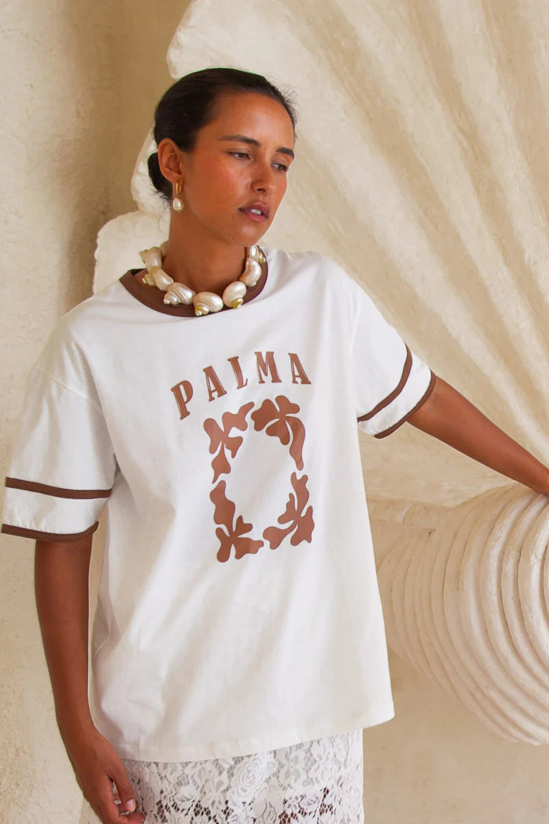 T-shirt palma garden – coupe oversize et esprit casual chic - YOGA SPIRIT