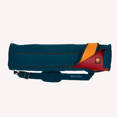 Sac tapis de yoga bleu 100% Coton Bio _ 72cm x 18cm