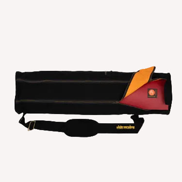 Sac tapis de yoga noir 100% Coton Bio _ 72cm x 18cm