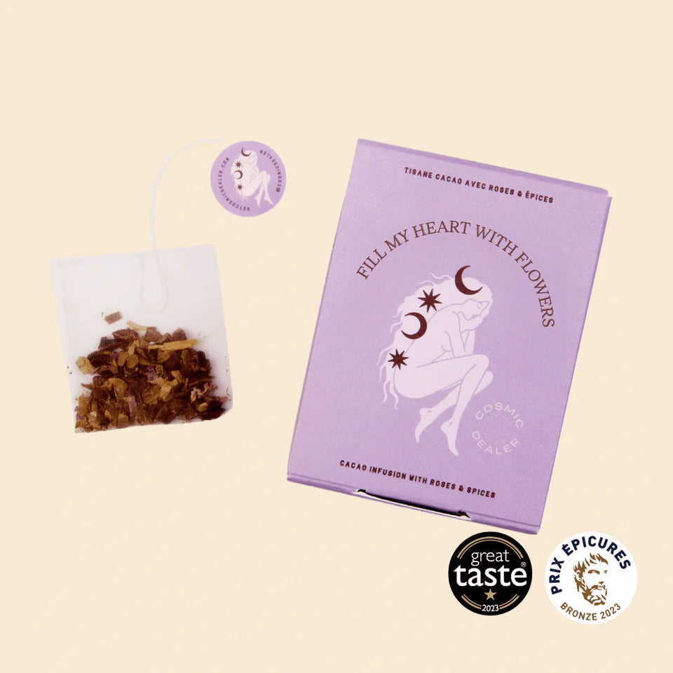 Infusion cérémoniale Cacao & double Rose - Fill my heart with flowers - YOGA SPIRIT