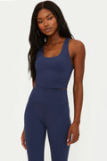 Legging de yoga PALM GROVE NAVY - YOGA SPIRIT
